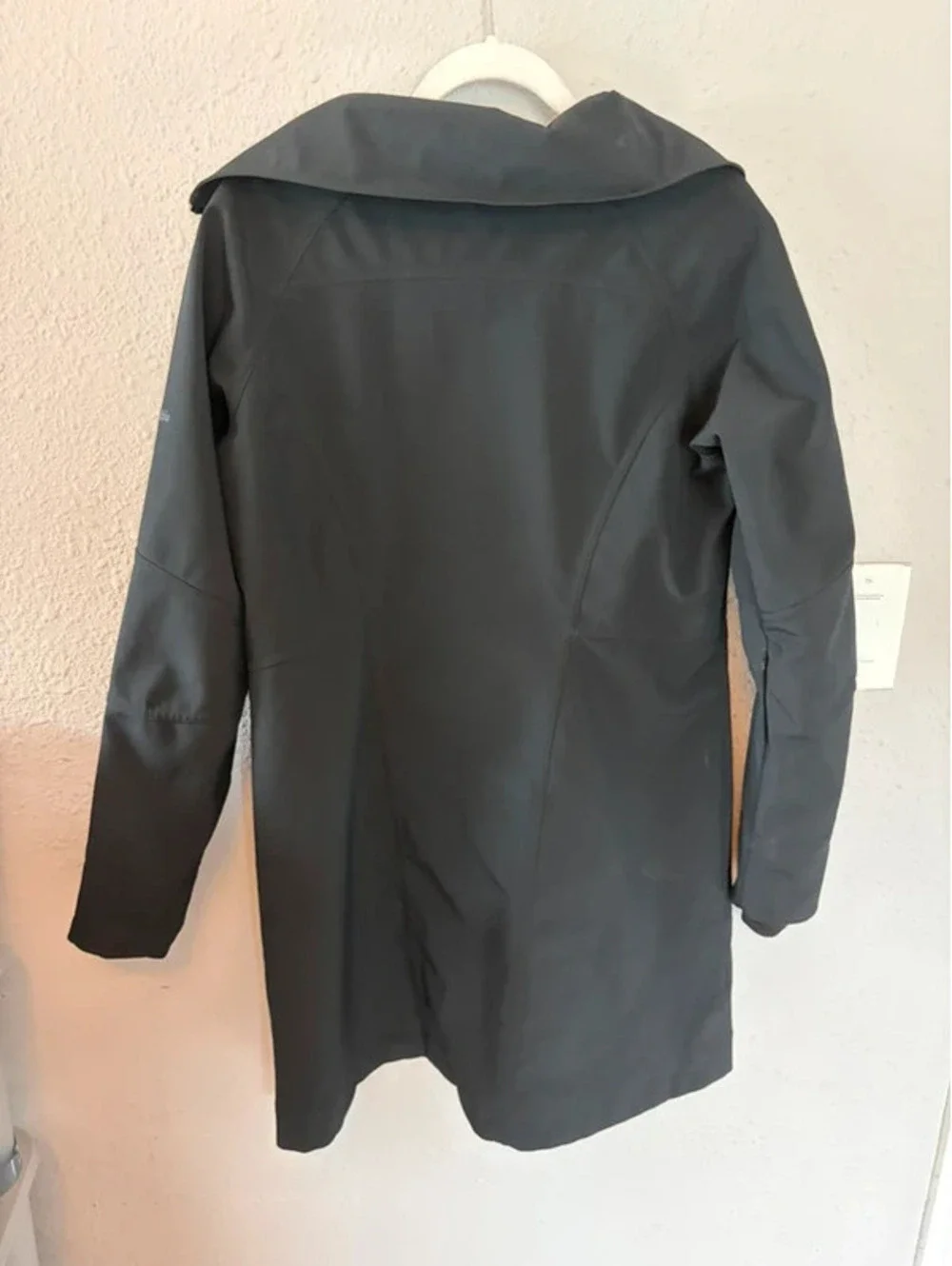Columbia women's mid length black shell coat size L